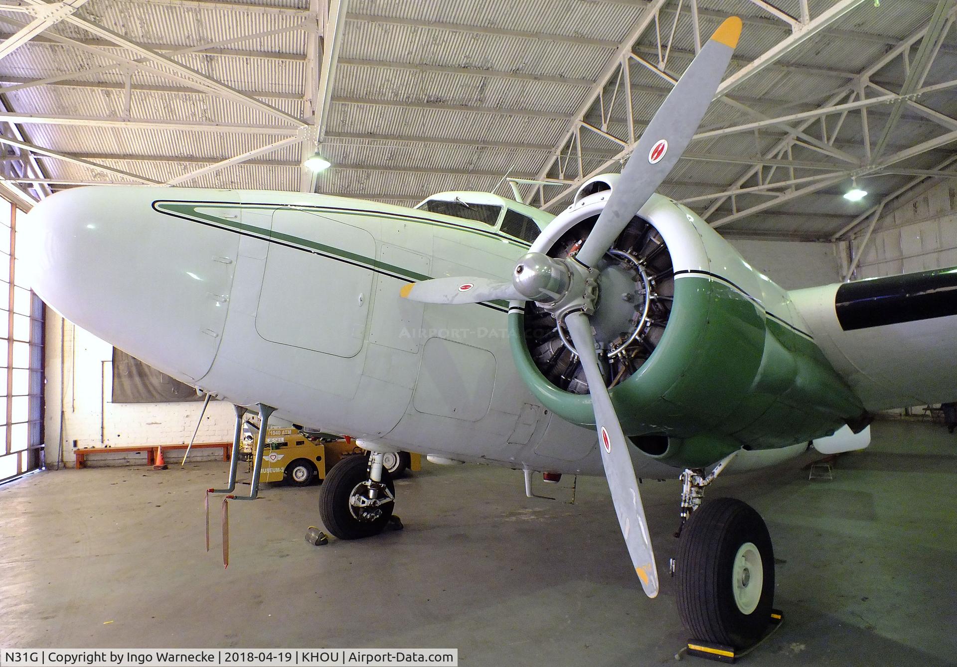 N31G, 1942 Lockheed 18-56 Lodestar C/N 2302, Lockheed 18-56 Lodestar at the 1940 Air Terminal Museum, William P. Hobby Airport, Houston TX
