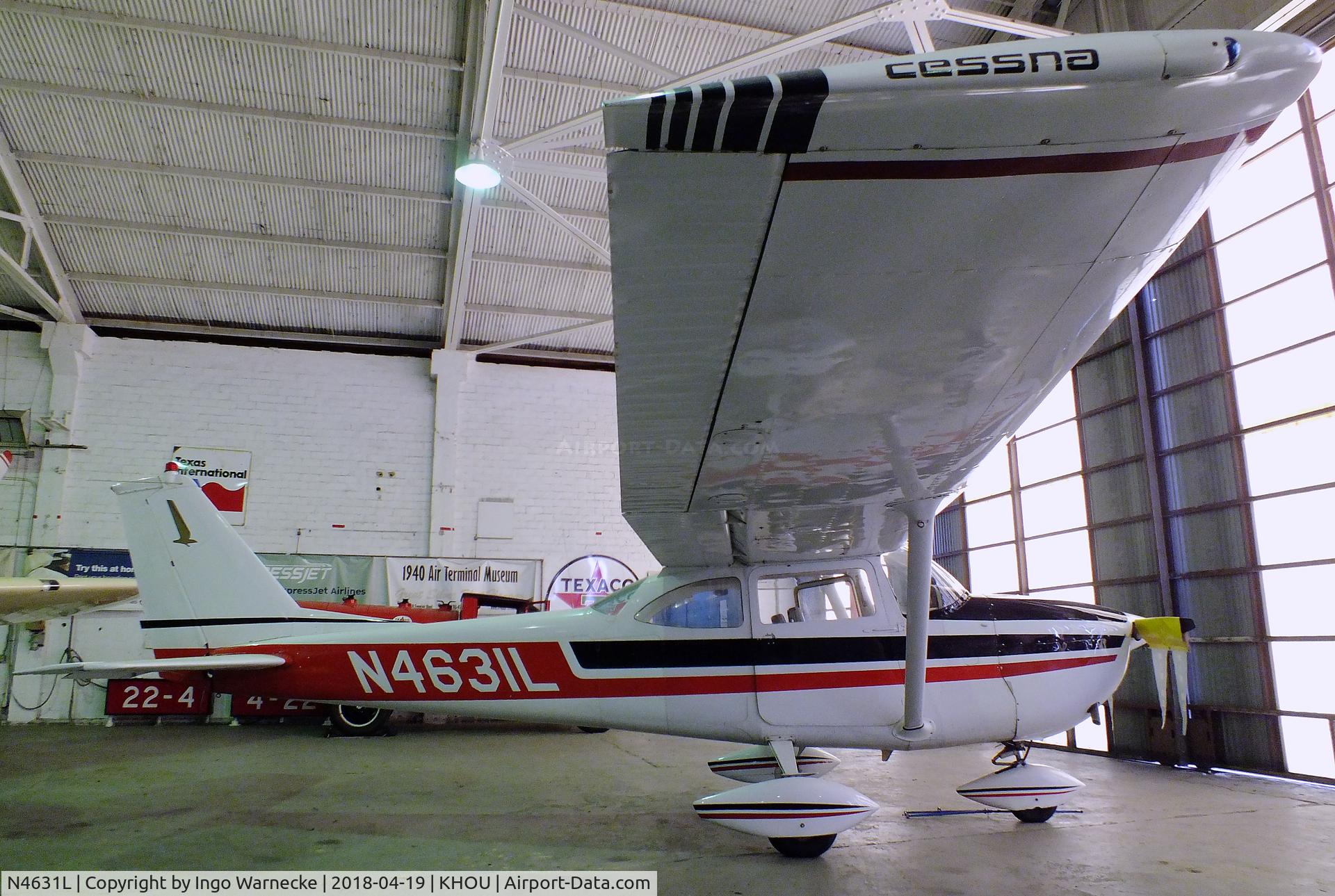 N4631L, 1966 Cessna 172G C/N 17254626, Cessna 172G at the 1940 Air Terminal Museum, William P. Hobby Airport, Houston TX