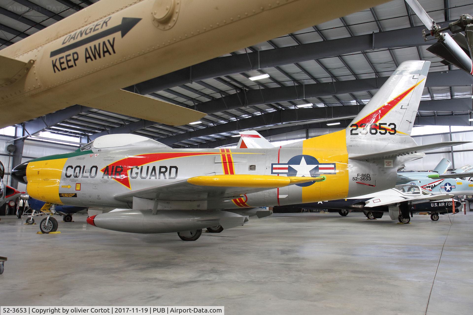 52-3653, 1952 North American F-86D Sabre C/N 190-56, nice museum in a small town