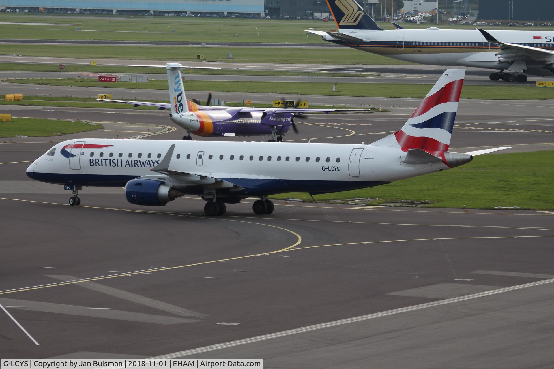 G-LCYS, 2014 Embraer 190SR (ERJ-190-100SR) C/N 19000663, British Airways