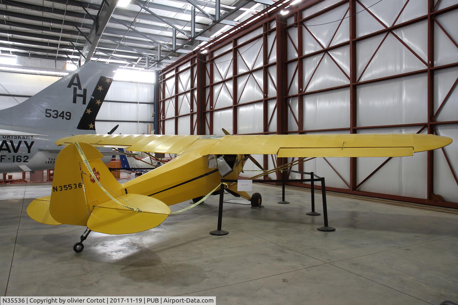 N35536, 1941 Piper J3C-90 Cub C/N 6441, rear view