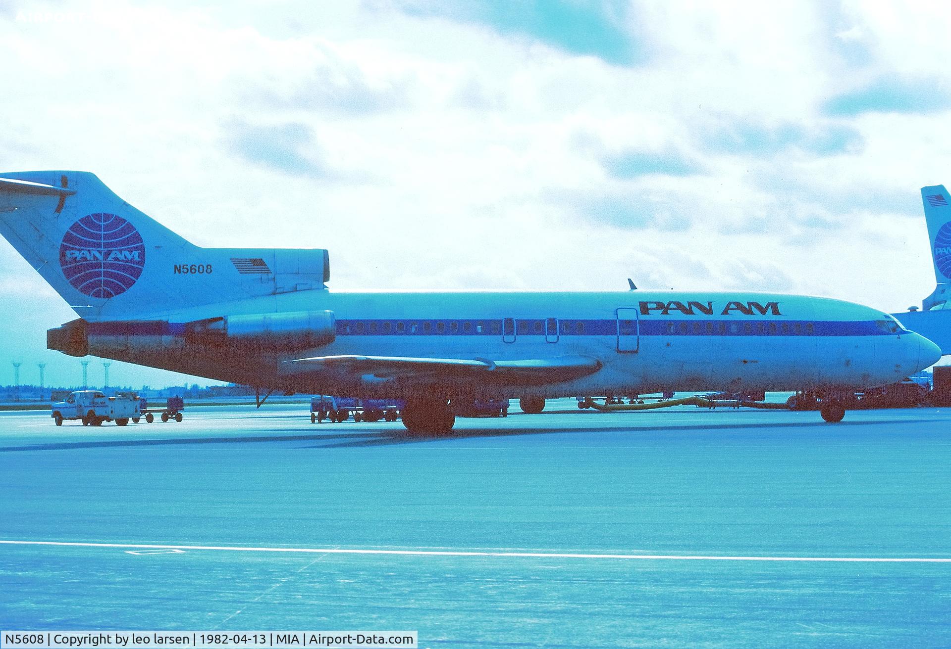 N5608, 1965 Boeing 727-51 C/N 18805, Miami 13.4.1982