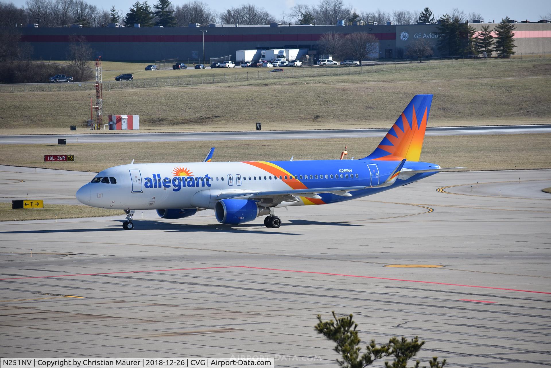 N251NV, 2017 Airbus A320-214 C/N 7838, Allegiant A320 taxiing