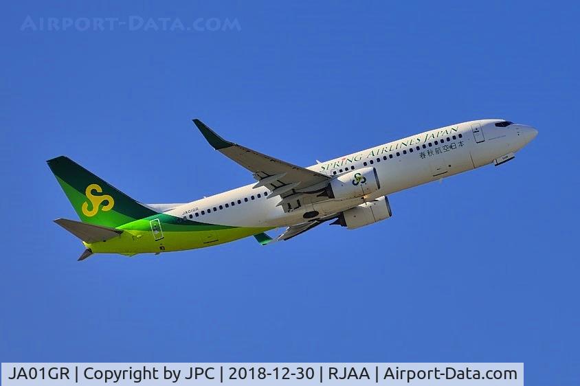 JA01GR, 2013 Boeing 737-81D C/N 39429, Climbing after TO