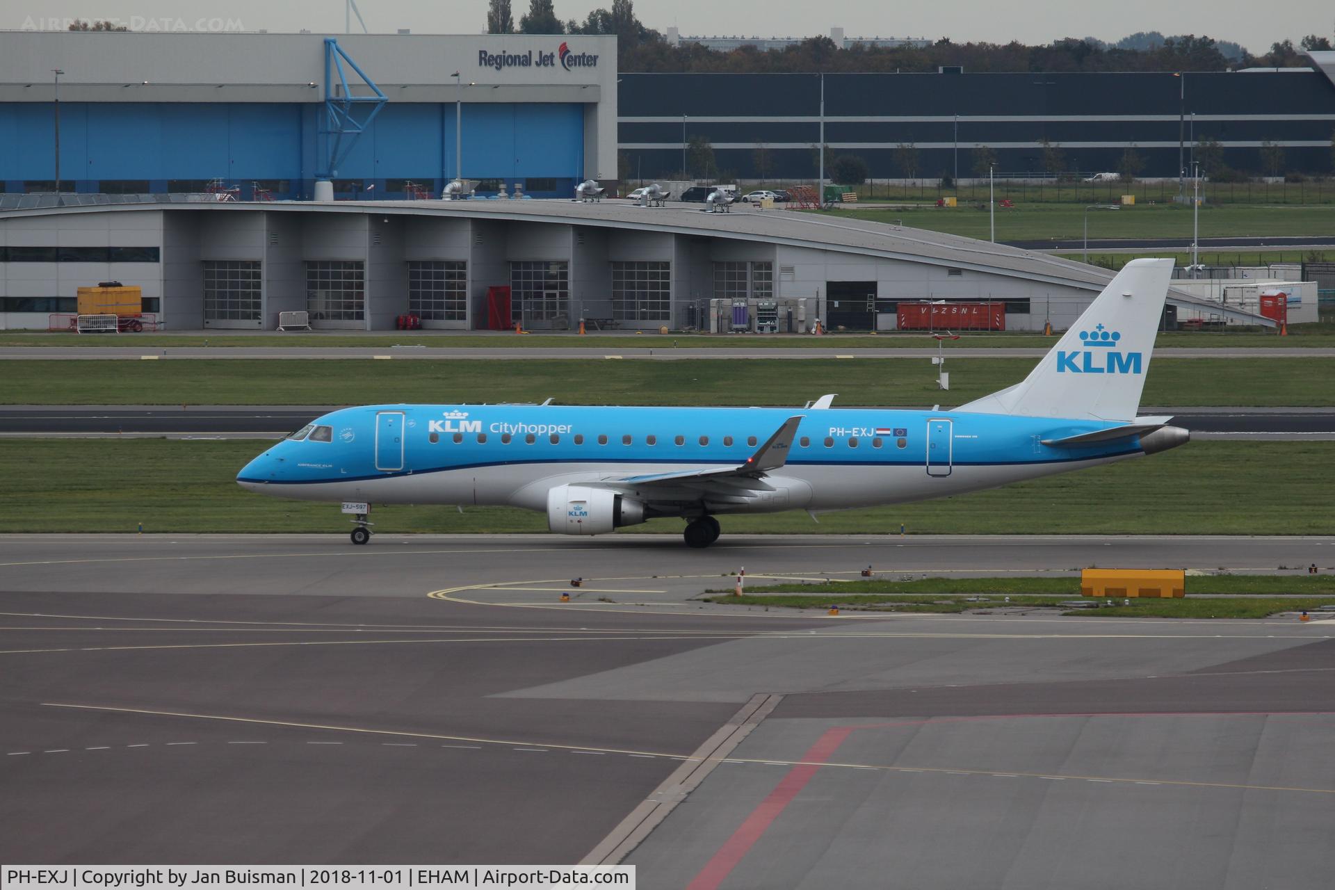 PH-EXJ, 2016 Embraer 175LR (ERJ-170-200LR) C/N 17000597, KLM cityhopper