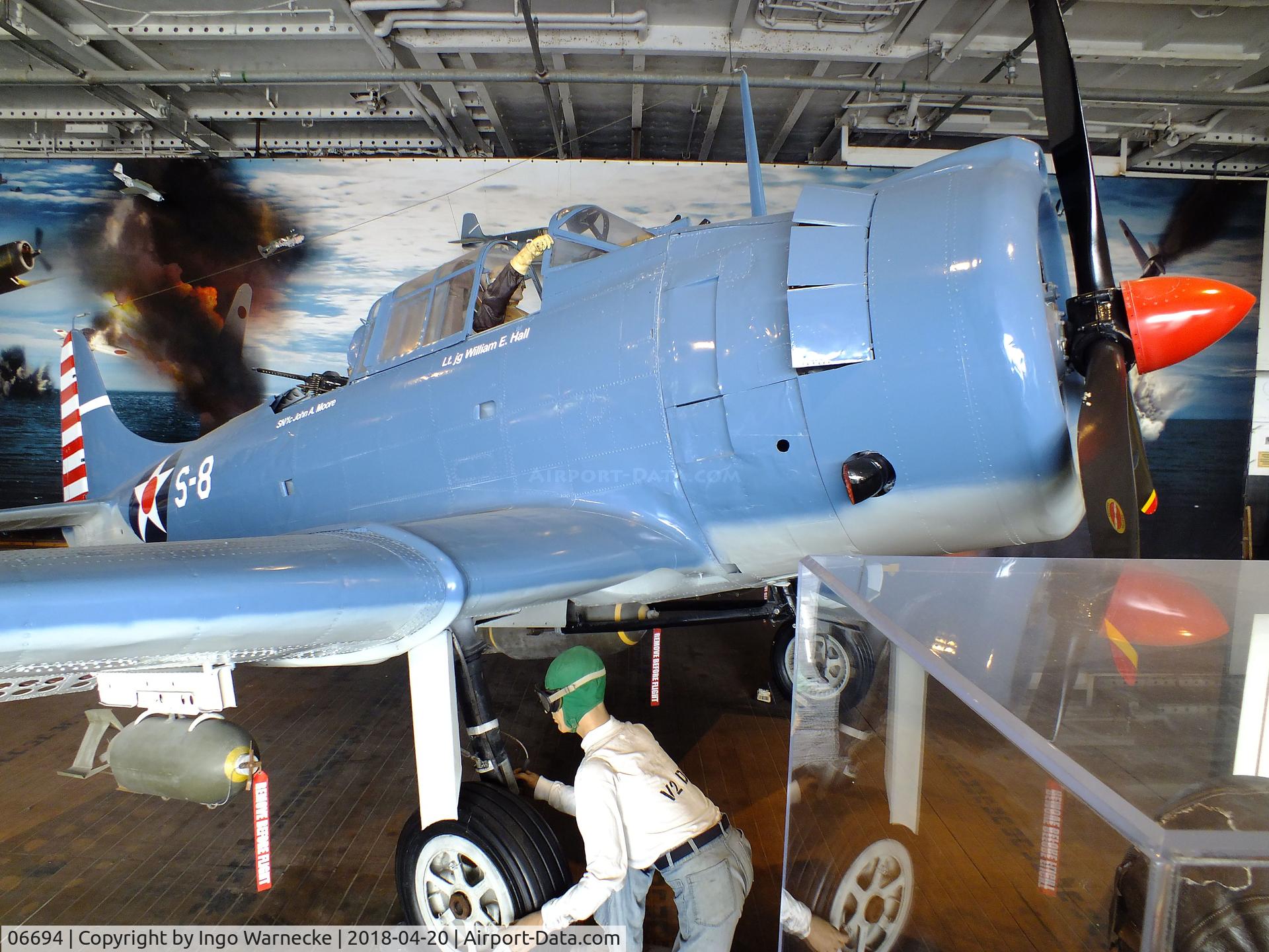 06694, Douglas SBD-3 Dauntless C/N 1509, Douglas SBD-3 Dauntless at the USS Lexington Museum, Corpus Christi TX