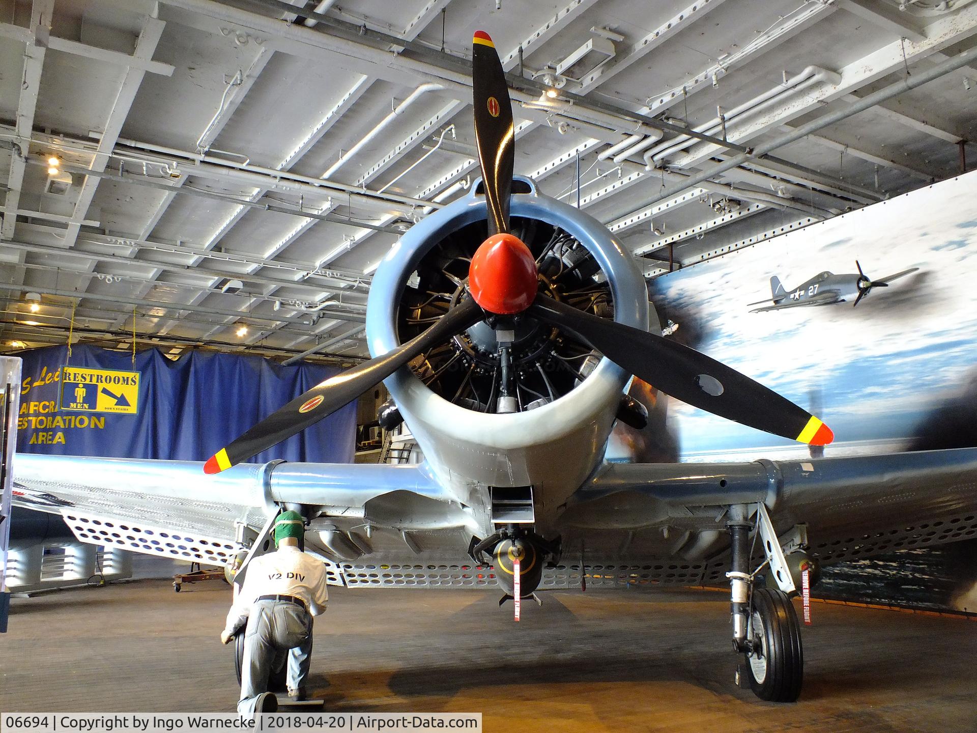 06694, Douglas SBD-3 Dauntless C/N 1509, Douglas SBD-3 Dauntless at the USS Lexington Museum, Corpus Christi TX