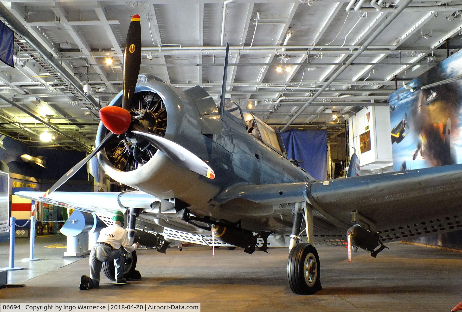 06694, Douglas SBD-3 Dauntless C/N 1509, Douglas SBD-3 Dauntless at the USS Lexington Museum, Corpus Christi TX