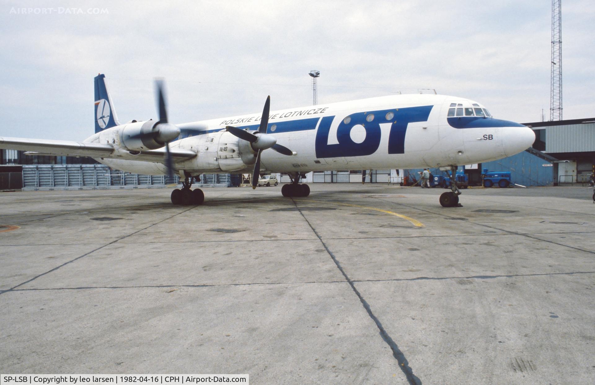 SP-LSB, 1961 Ilyushin IL-18V C/N 180 00 24 04, Copenhagen 16.4.1982