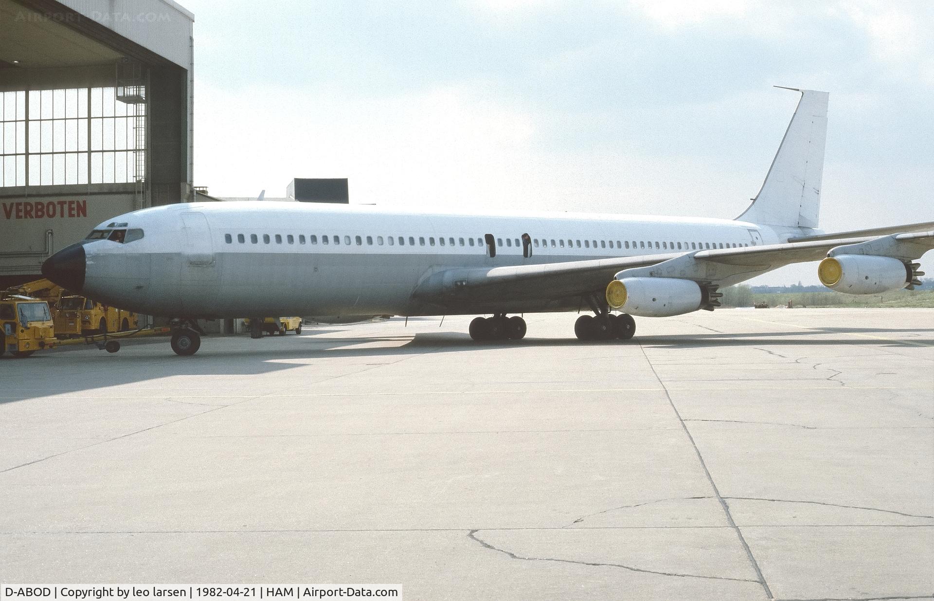 D-ABOD, 1960 Boeing 707-430 C/N 17720, Hamburg 21.4.1982