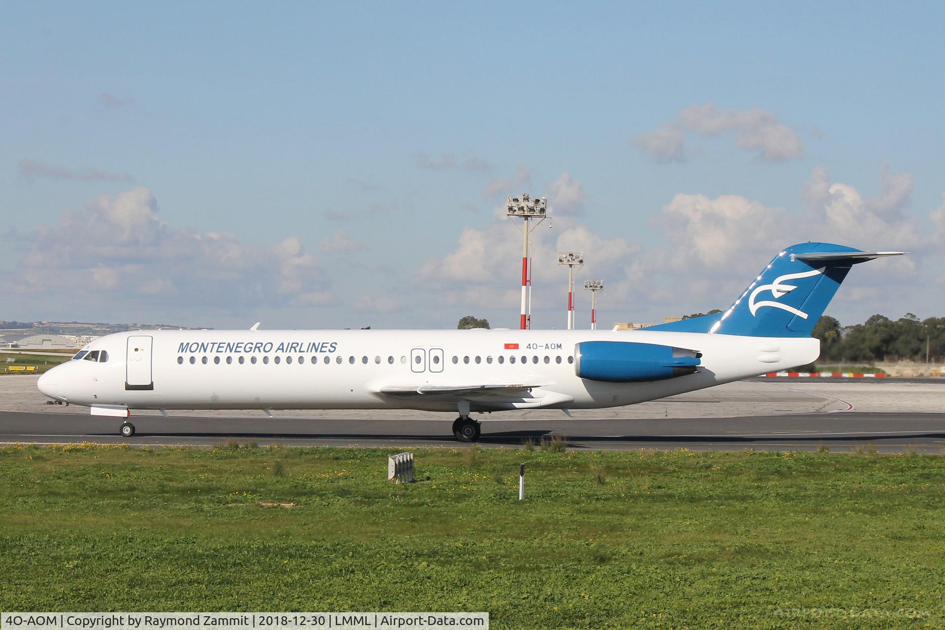 4O-AOM, 1990 Fokker 100 (F-28-0100) C/N 11321, Fokker100 4O-AOM Montenegro Airlines