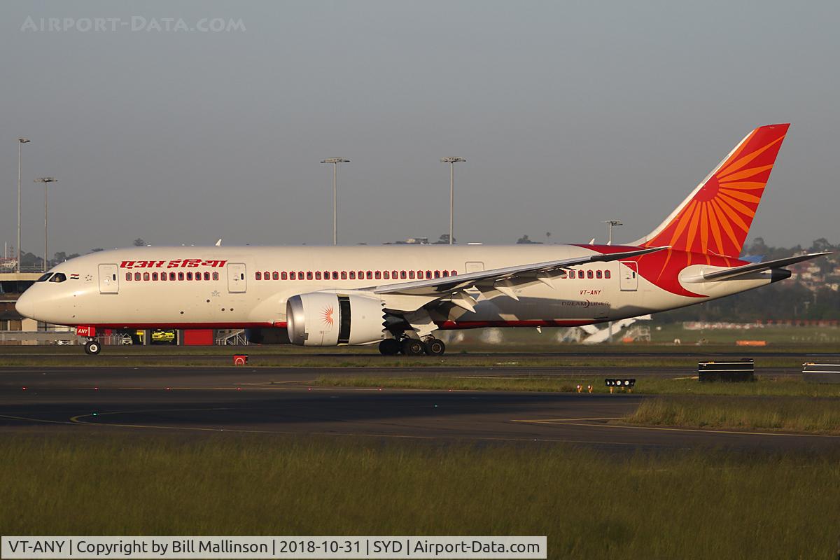 VT-ANY, 2017 Boeing 787-8 Dreamliner Dreamliner C/N 36296, in from DEL