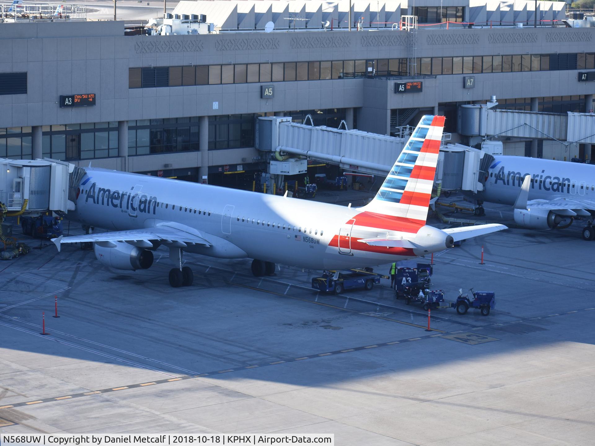 N568UW, 2013 Airbus A321-231 C/N 5751, Seen at Phoenix Sky Harbor International Airport