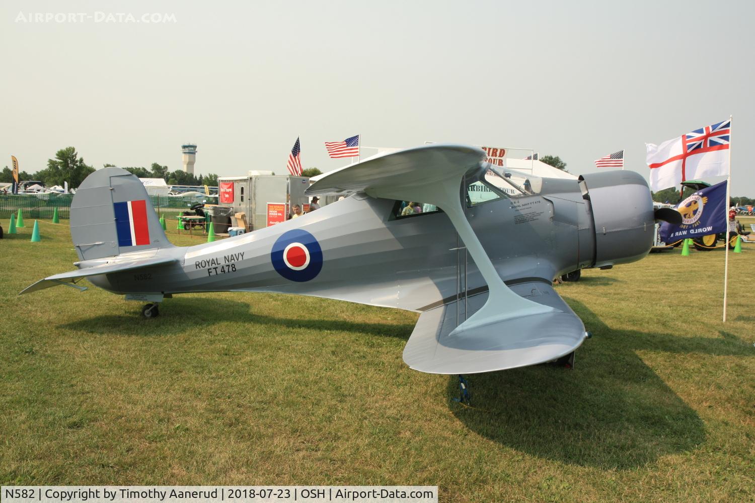 N582, 1944 Beech D17S Staggerwing C/N 6704, 1944 Beech D17S, c/n: 6704