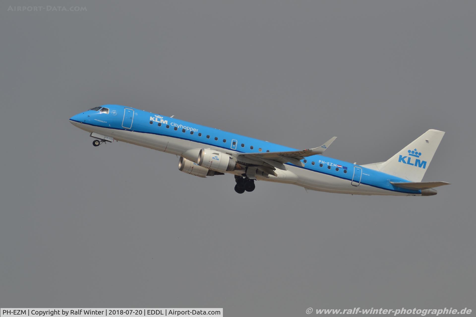 PH-EZM, 2010 Embraer 190LR (ERJ-190-100LR) C/N 19000338, Embraer ERJ-190STD 190-100 - WA KLC KLM Cityhopper - 19000338 - PH-EZM - 20.07.2018 - DUS