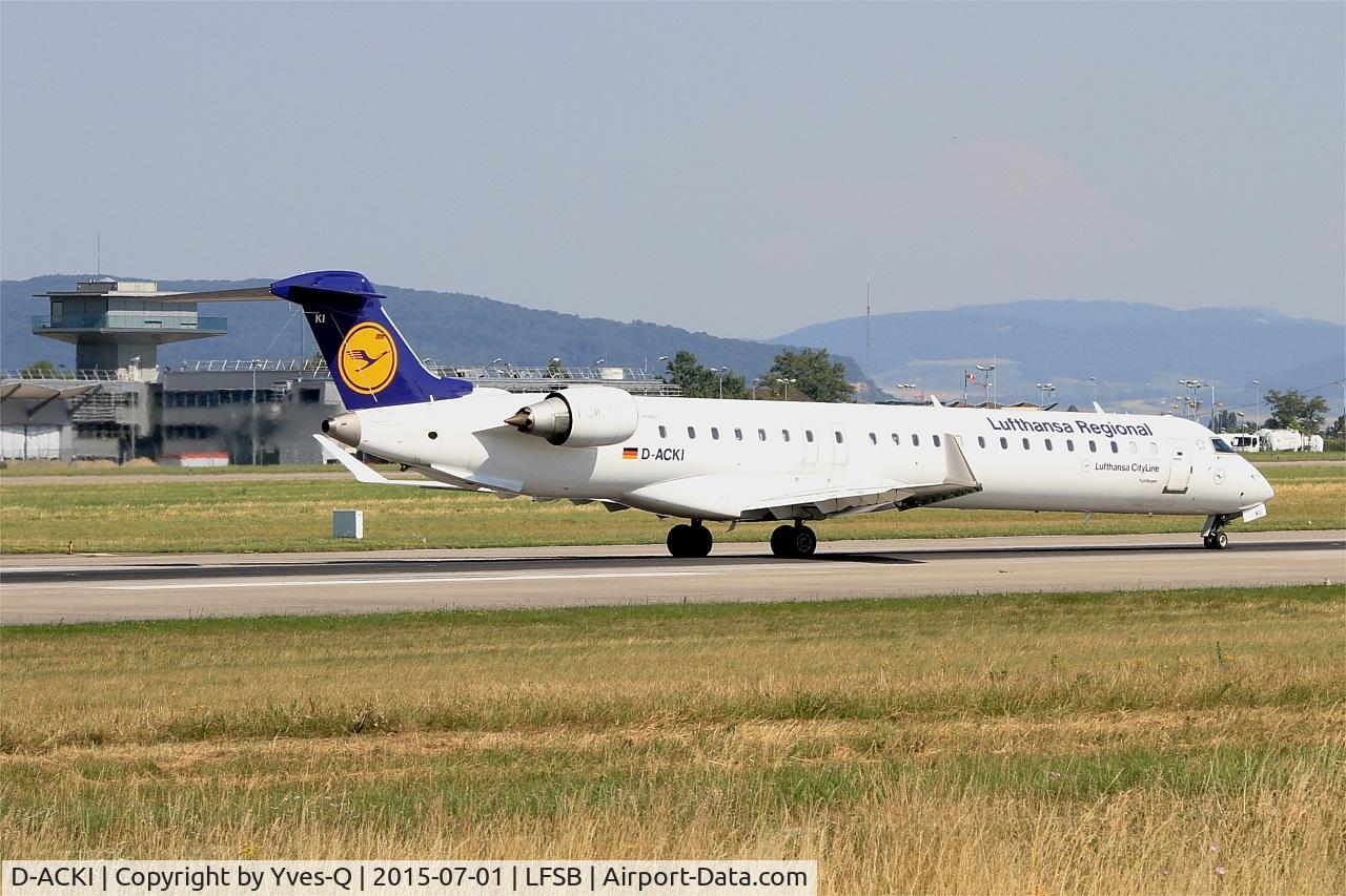 D-ACKI, 2006 Bombardier CRJ-900LR (CL-600-2D24) C/N 15088, Bombardier CRJ-900LR, Take off run rwy 15, Bâle-Mulhouse-Fribourg airport (LFSB-BSL)