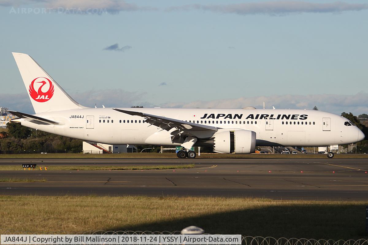 JA844J, 2016 Boeing 787-8 Dreamliner Dreamliner C/N 38136, in from NRT