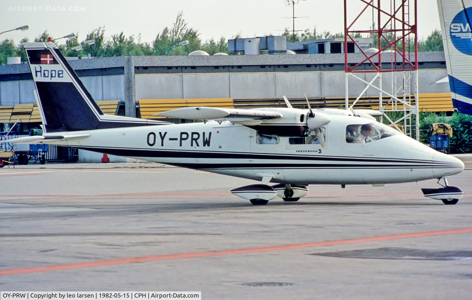 OY-PRW, 1976 Partenavia P.68B Victor C/N 79, copenhagen13.8.1982