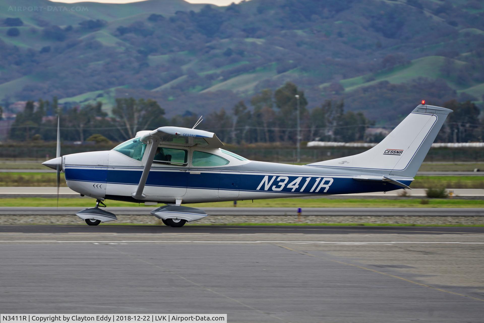 N3411R, 1967 Cessna 182L Skylane C/N 18258711, Livermore Airport California 2018.