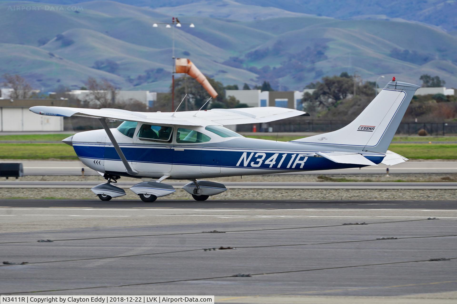 N3411R, 1967 Cessna 182L Skylane C/N 18258711, Livermore Airport California 2018.