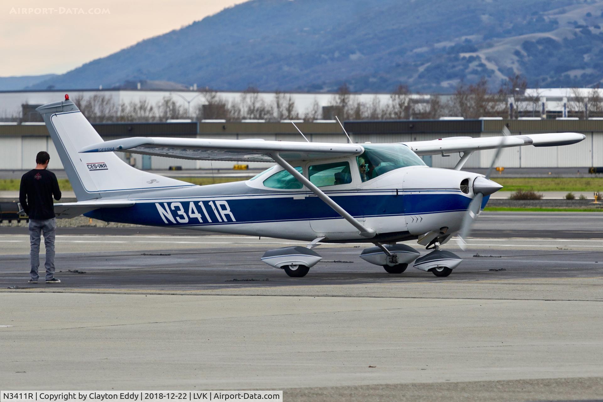 N3411R, 1967 Cessna 182L Skylane C/N 18258711, Livermore Airport California 2018.