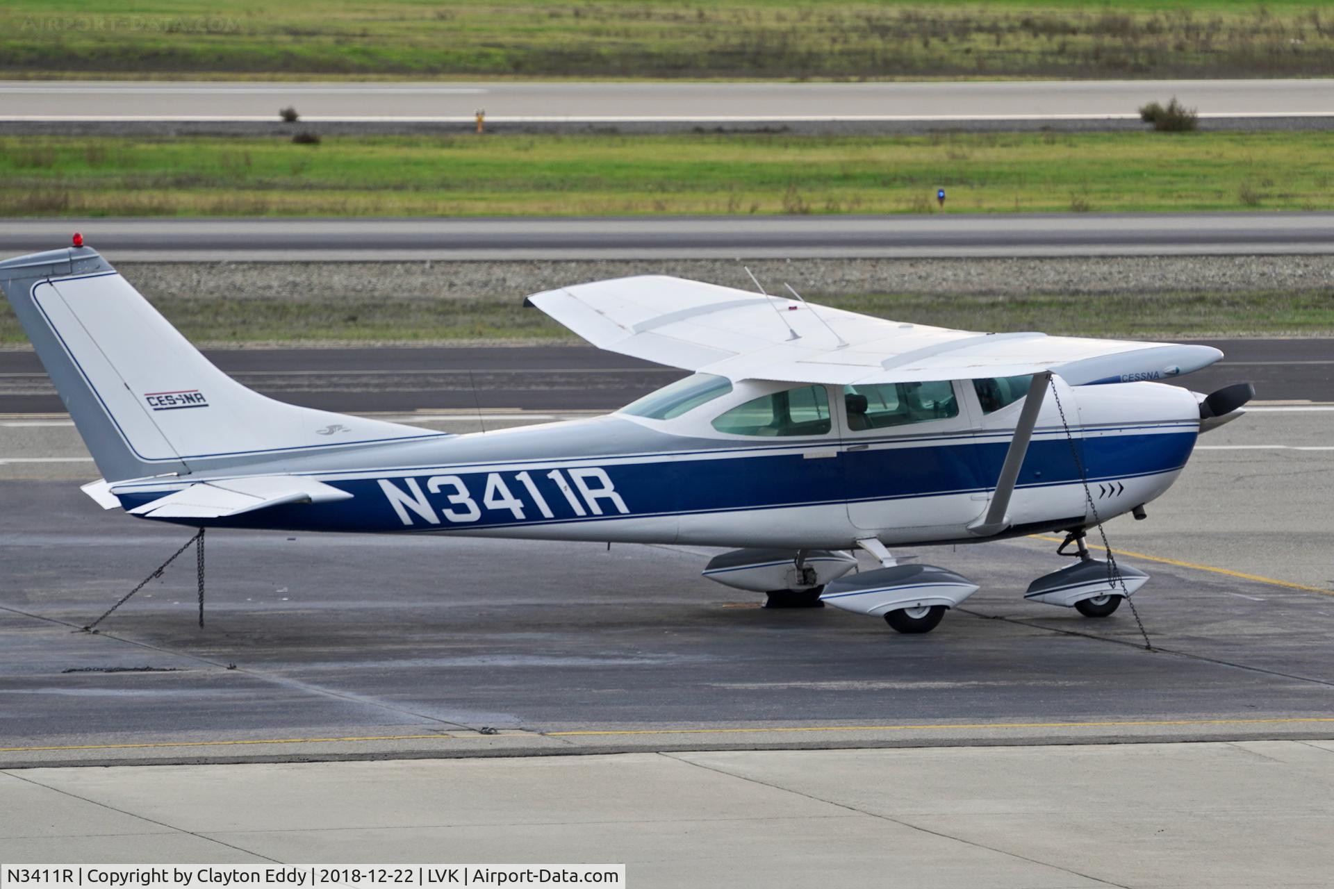 N3411R, 1967 Cessna 182L Skylane C/N 18258711, Livermore Airport California 2018.