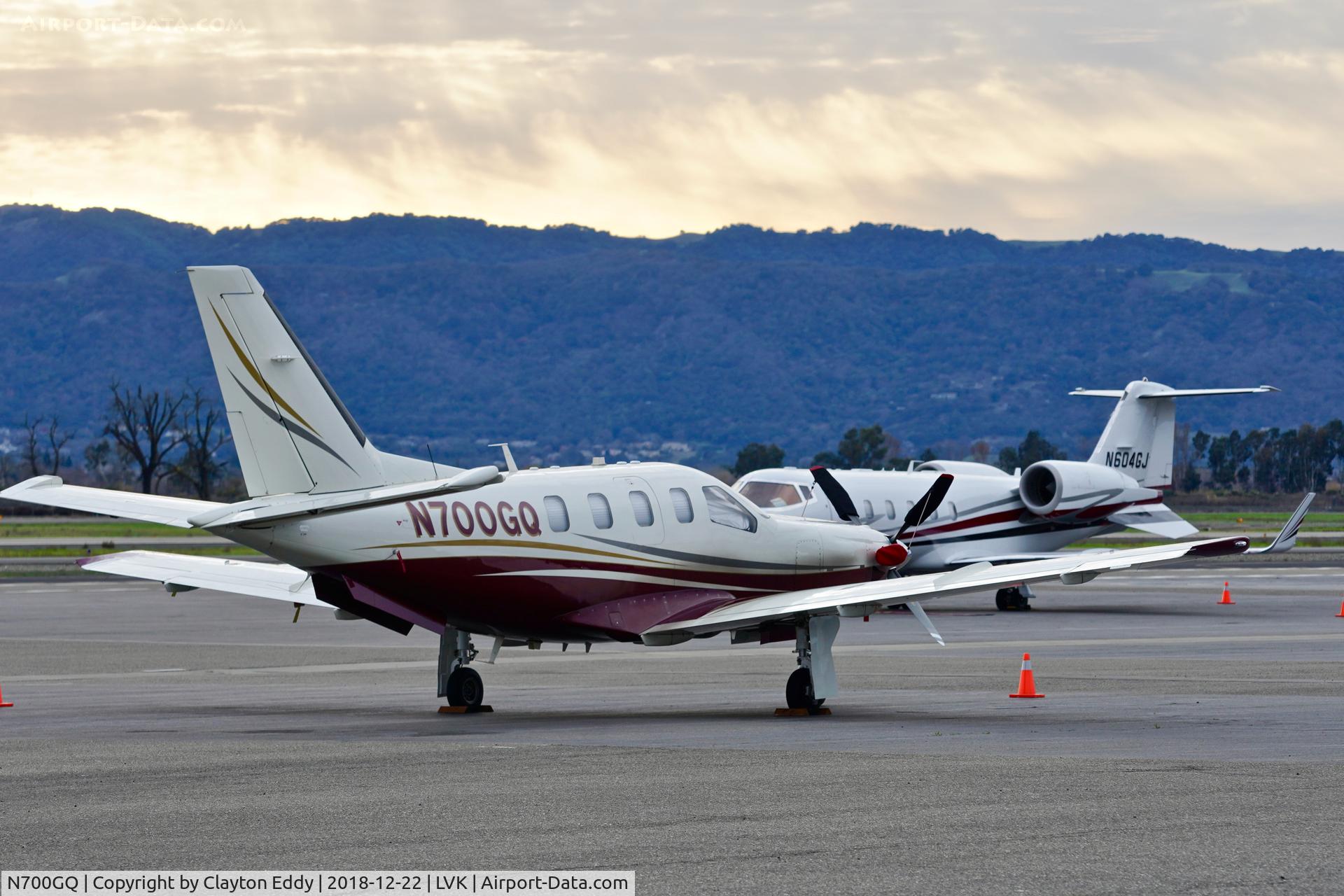 N700GQ, 2004 Socata TBM-700 C/N 289, Livermore Airport California 2018.