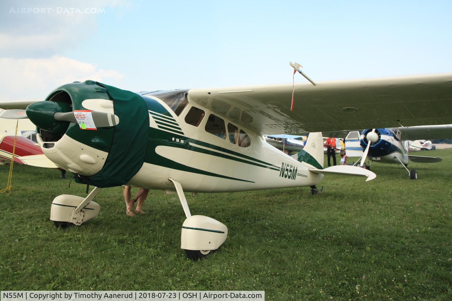 N55M, 1949 Cessna 195 C/N 7408, 1949 Cessna 195, c/n: 7408