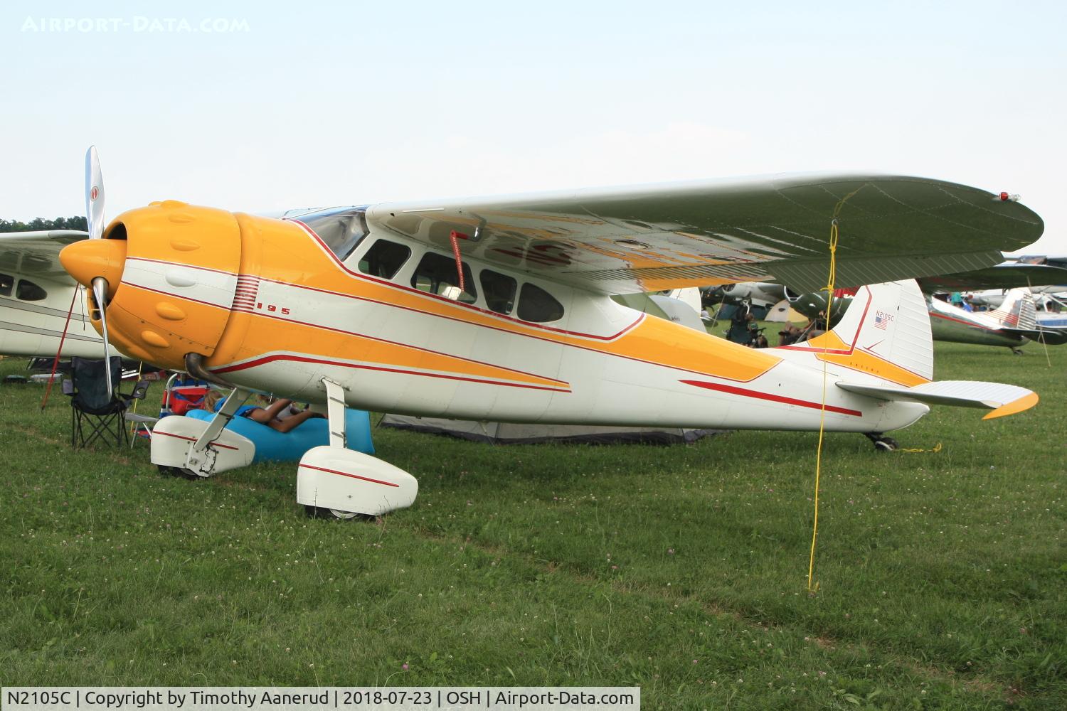 N2105C, 1953 Cessna 195B Businessliner C/N 16090, 1953 Cessna 195B, c/n: 16090