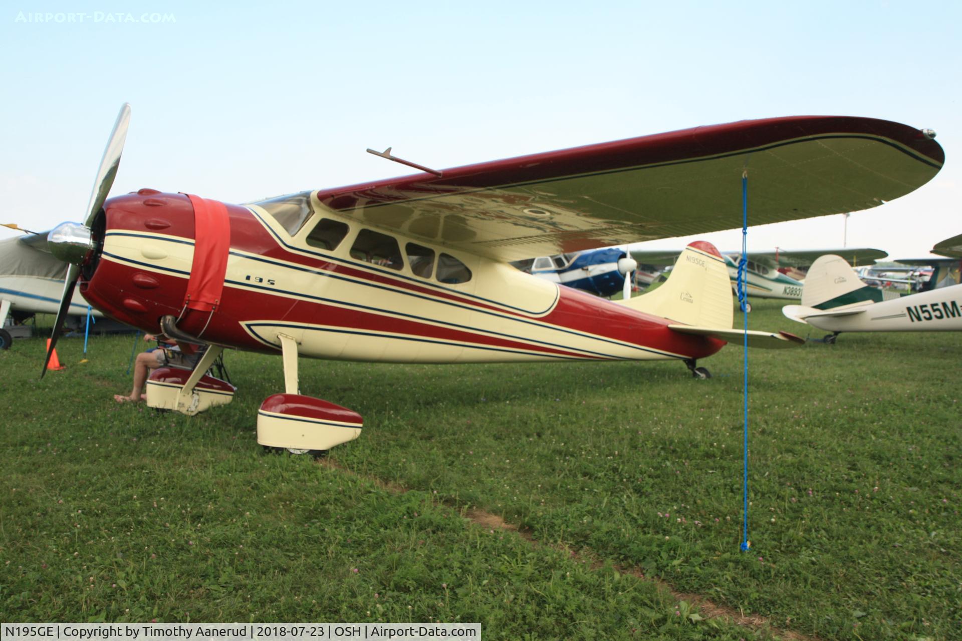 N195GE, 1950 Cessna 190 C/N 7600, Cessna 190, c/n: 7600