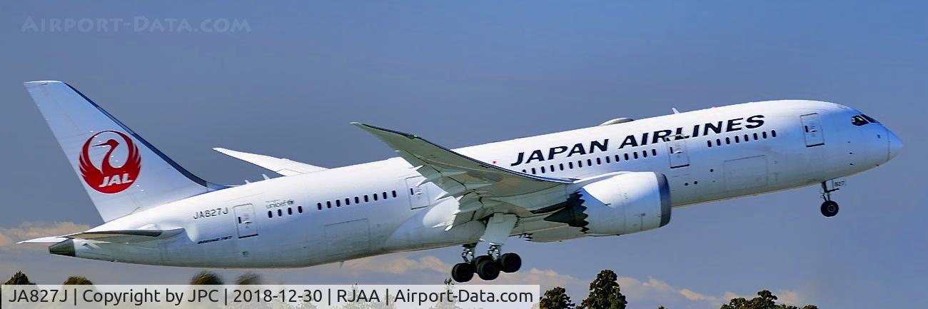 JA827J, 2011 Boeing 787-8 Dreamliner C/N 34837, With GE Engines