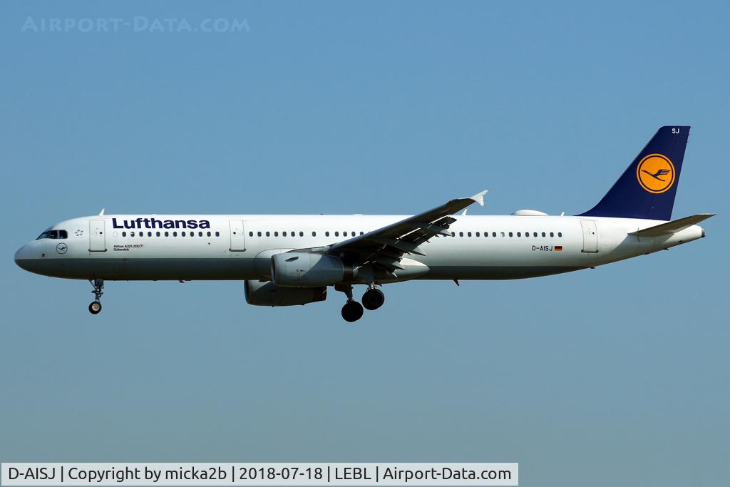 D-AISJ, 2008 Airbus A321-231 C/N 3360, Landing