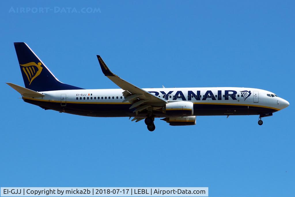 EI-GJJ, 2018 Boeing 737-800 C/N 44831, Landing