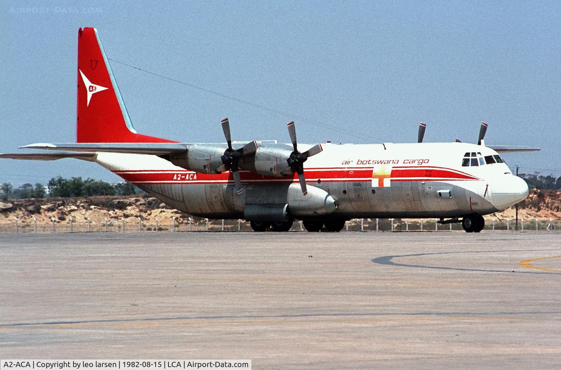 A2-ACA, 1976 Lockheed L-100-30 Hercules (L-382G) C/N 382-4701, Larnaca 15.8.1982