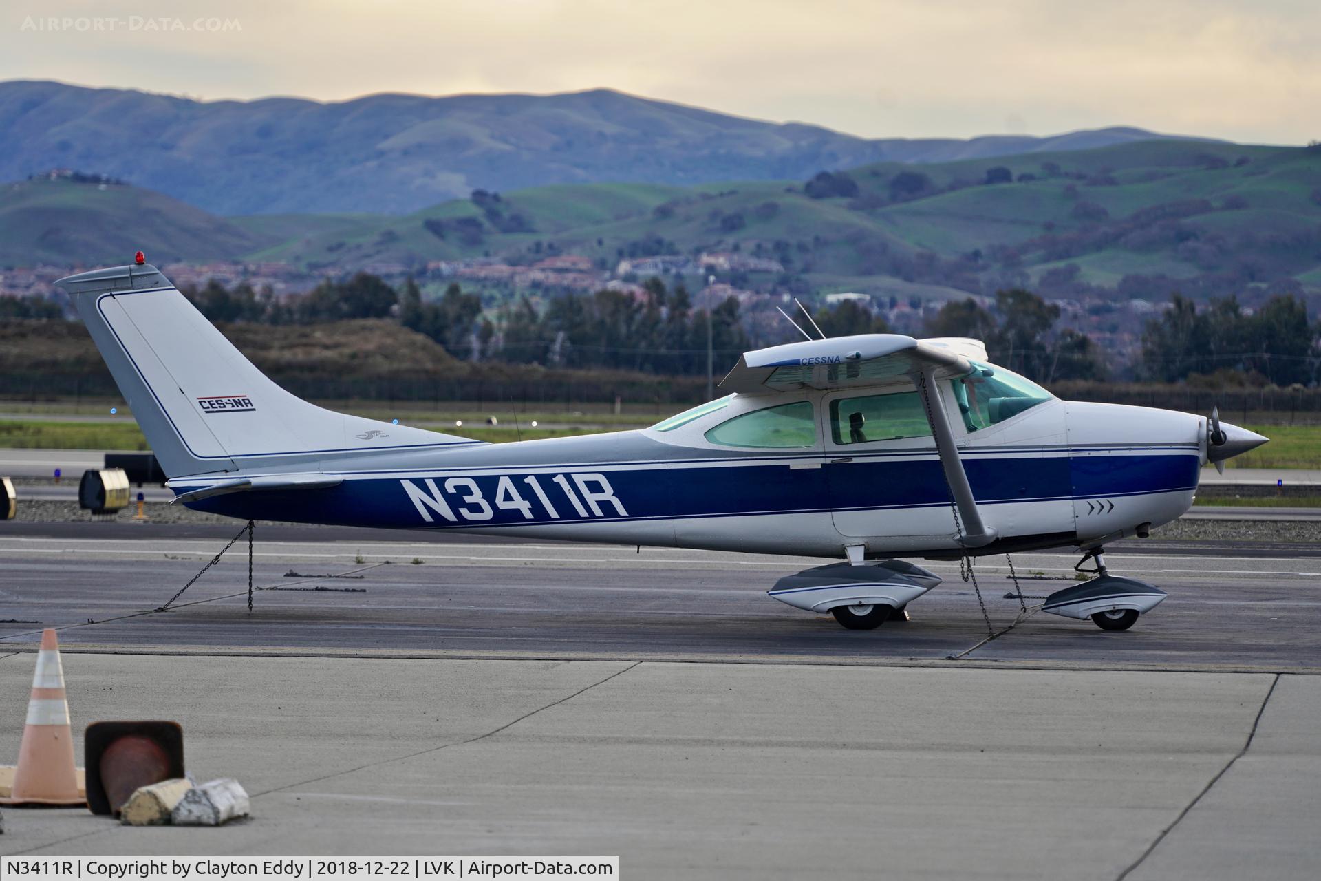 N3411R, 1967 Cessna 182L Skylane C/N 18258711, Livermore Airport California 2018.