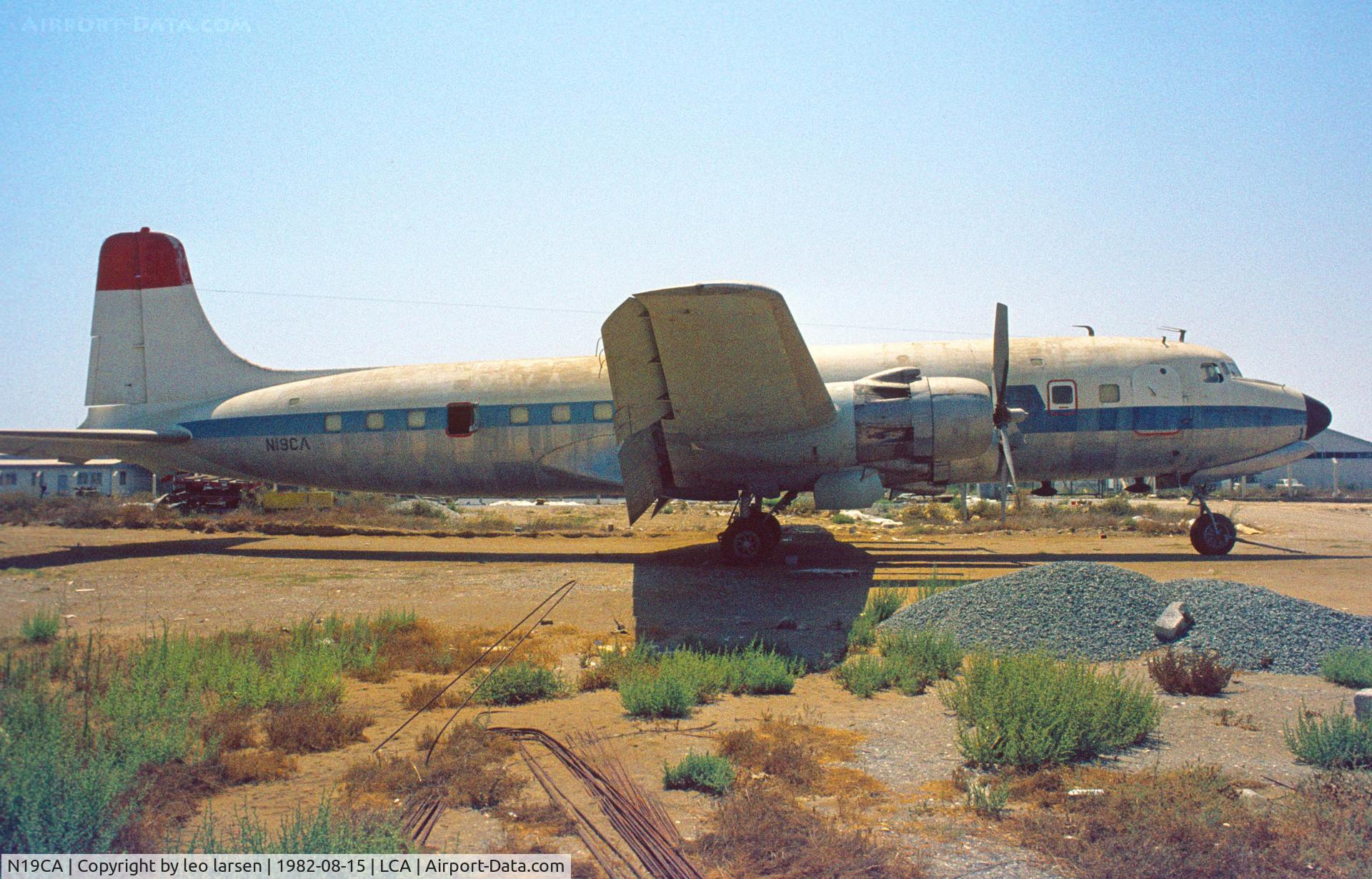 N19CA, 1952 Douglas DC-6B C/N 43744, Larnaca 15.8.1982