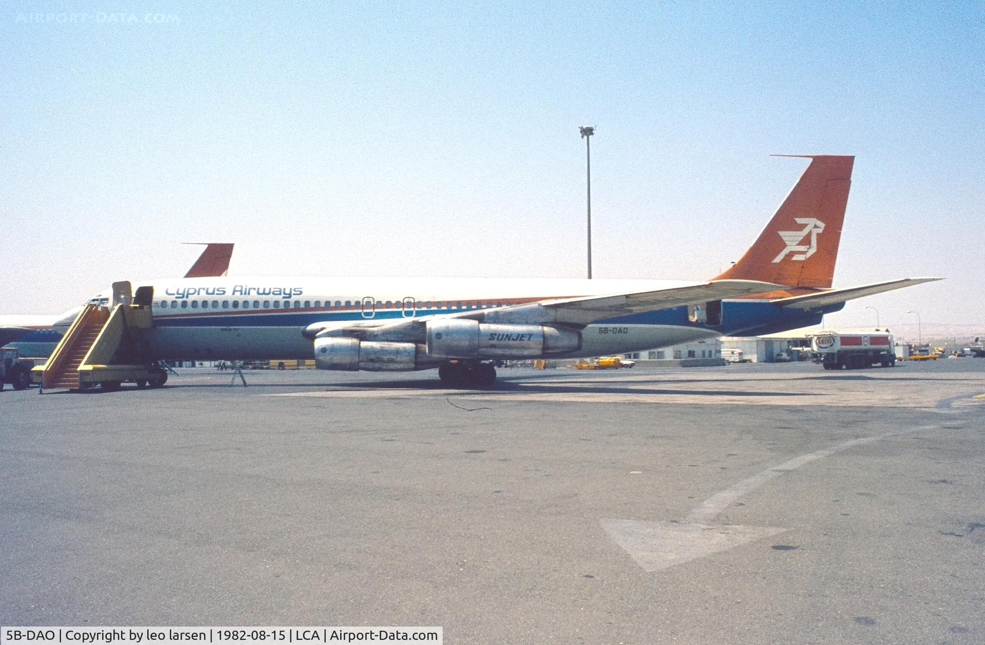 5B-DAO, 1960 Boeing 707-123B C/N 18054, Larnaca 15.8.1982