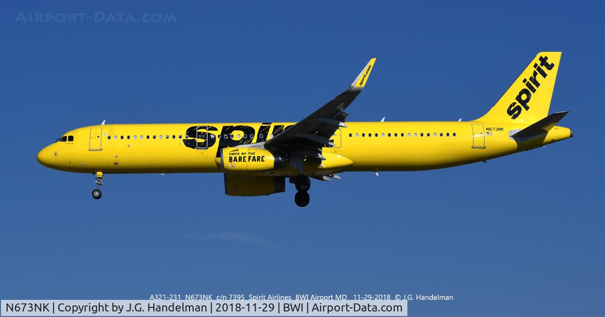 N673NK, 2017 Airbus A321-231SL C/N 7395, On final to 33L