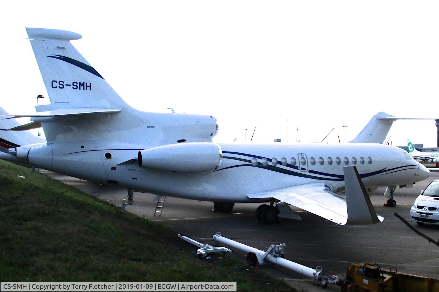 CS-SMH, 2008 Dassault Falcon 7X C/N 41, at Luton