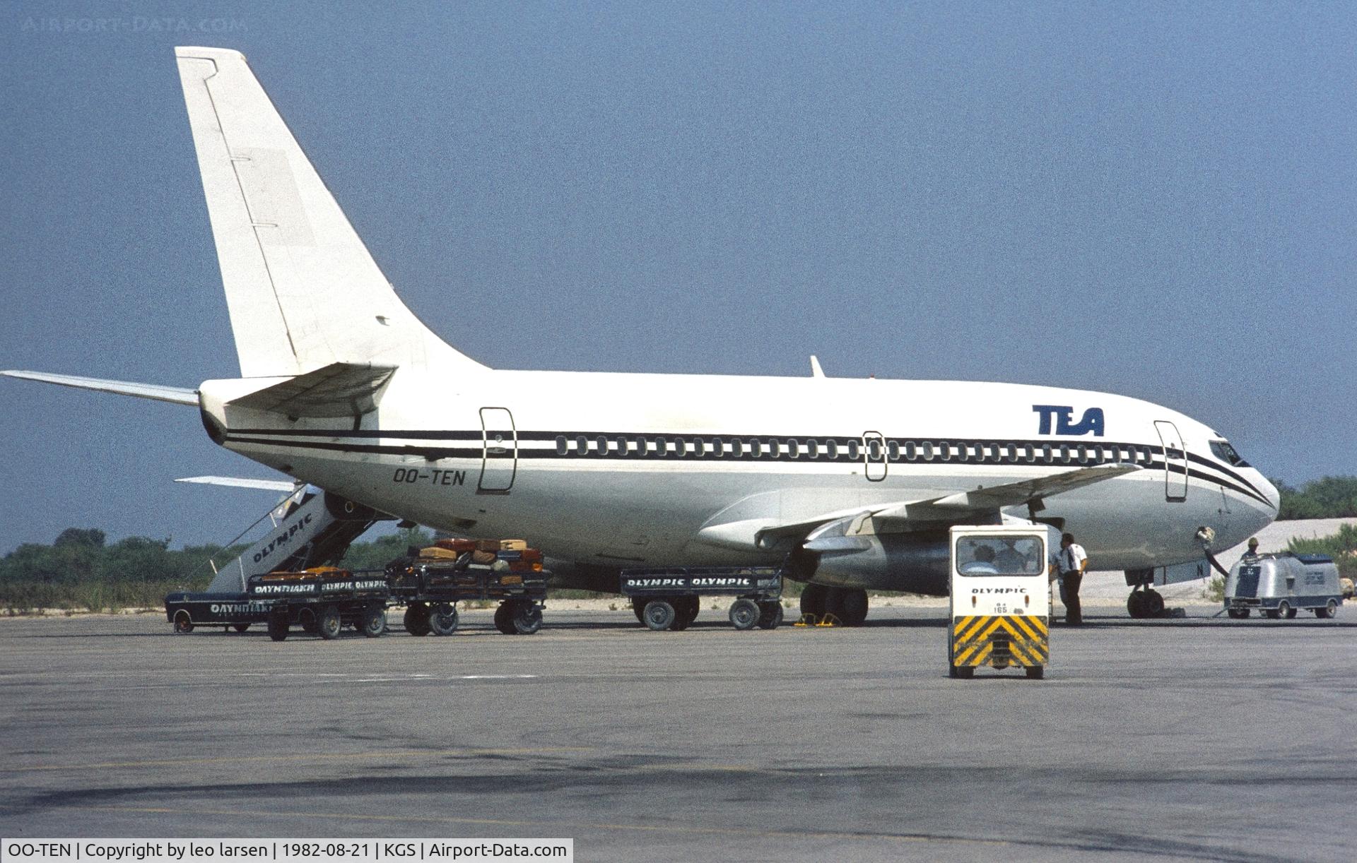 OO-TEN, 1980 Boeing 737-2M8 C/N 21955, KOS 21.8.1982 in non std. c/s After lease to Nigeria AW.