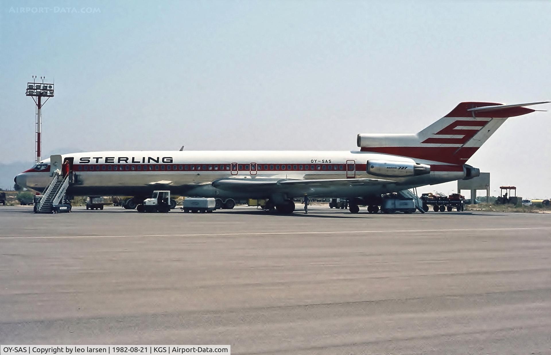 OY-SAS, 1973 Boeing 727-2J4 C/N 20765, KOS 21.8.1982