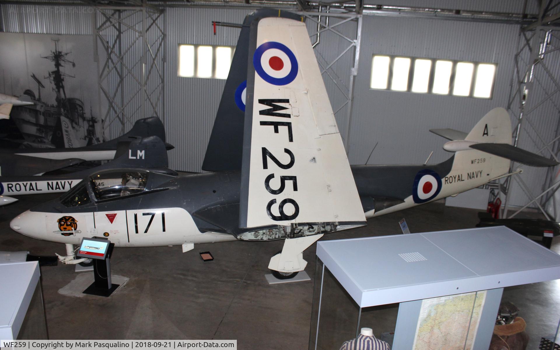 WF259, 1954 Hawker Sea Hawk F.2 C/N 5916, Hawker Sea Hawk F.2 at the National Museum of Flight