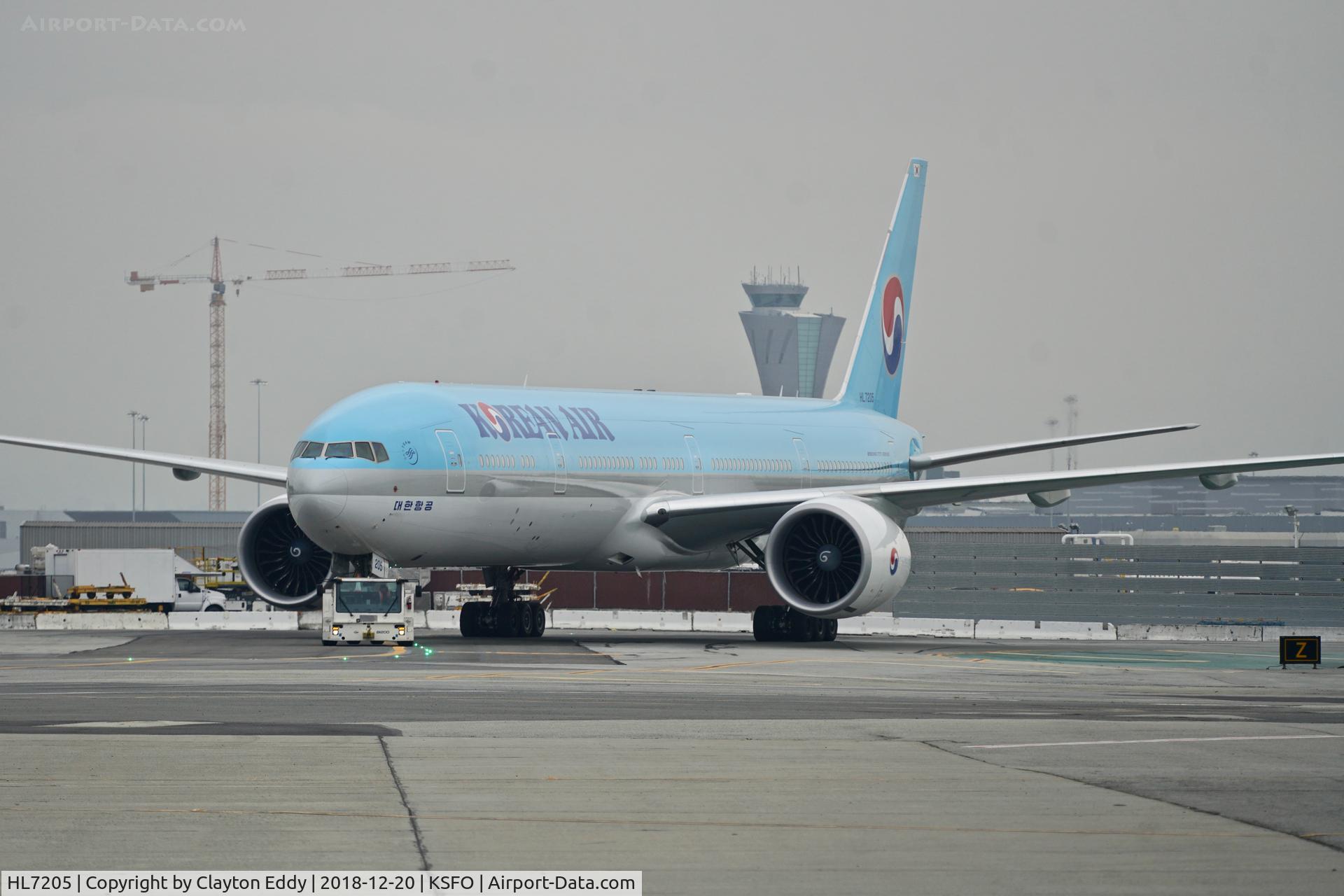 HL7205, 2018 Boeing 777-300/ER C/N 60379, SFO 2018.