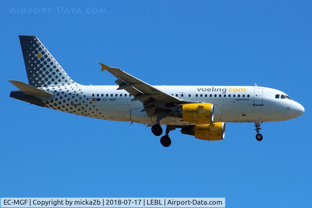 EC-MGF, 2007 Airbus A319-111 C/N 3028, Landing