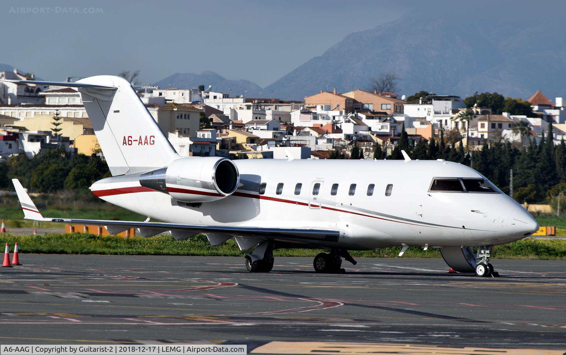 A6-AAG, 2007 Bombardier Challenger 605 (CL-600-2B16) C/N 5739, At Malaga