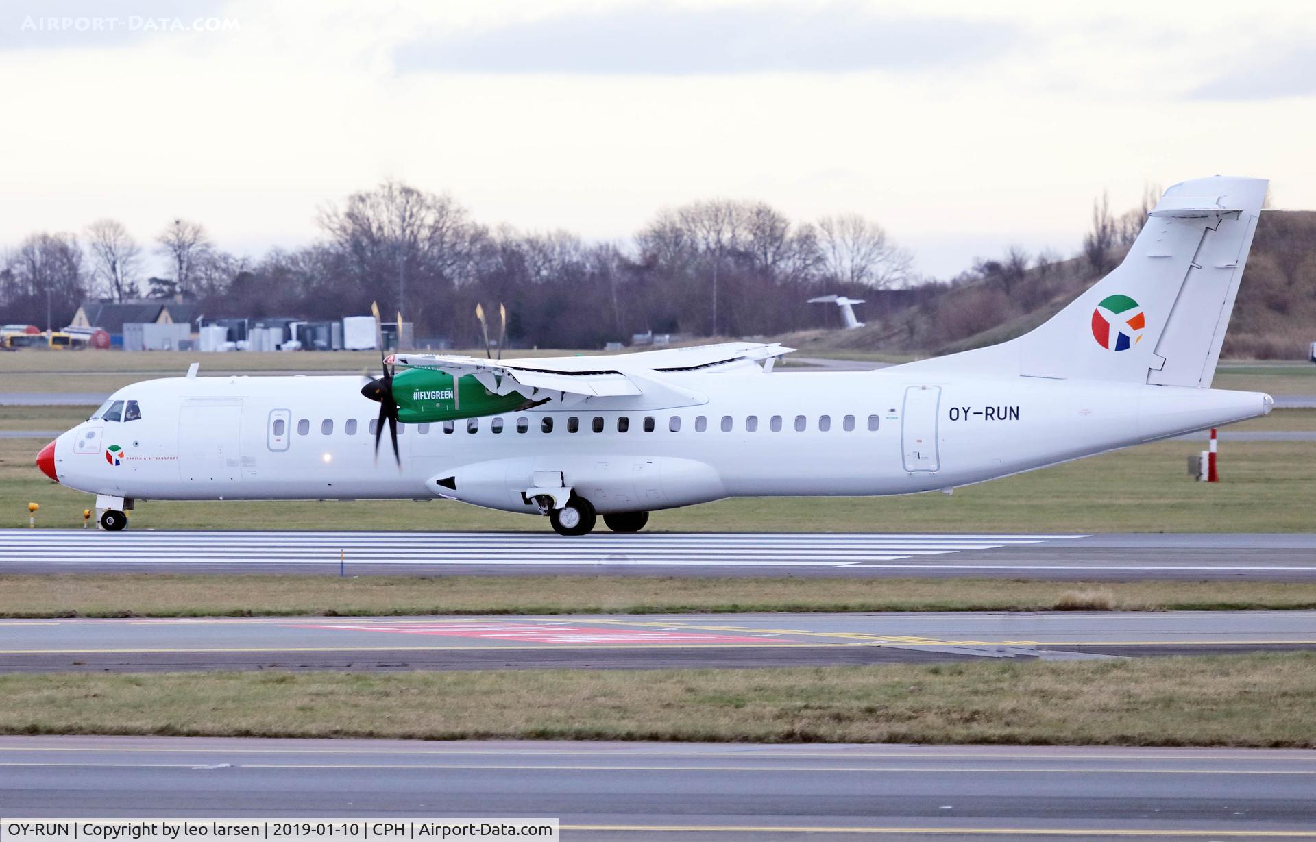 OY-RUN, 2018 ATR 72-600 (72-212A) C/N 1519, Copenhagen 10.1.2019