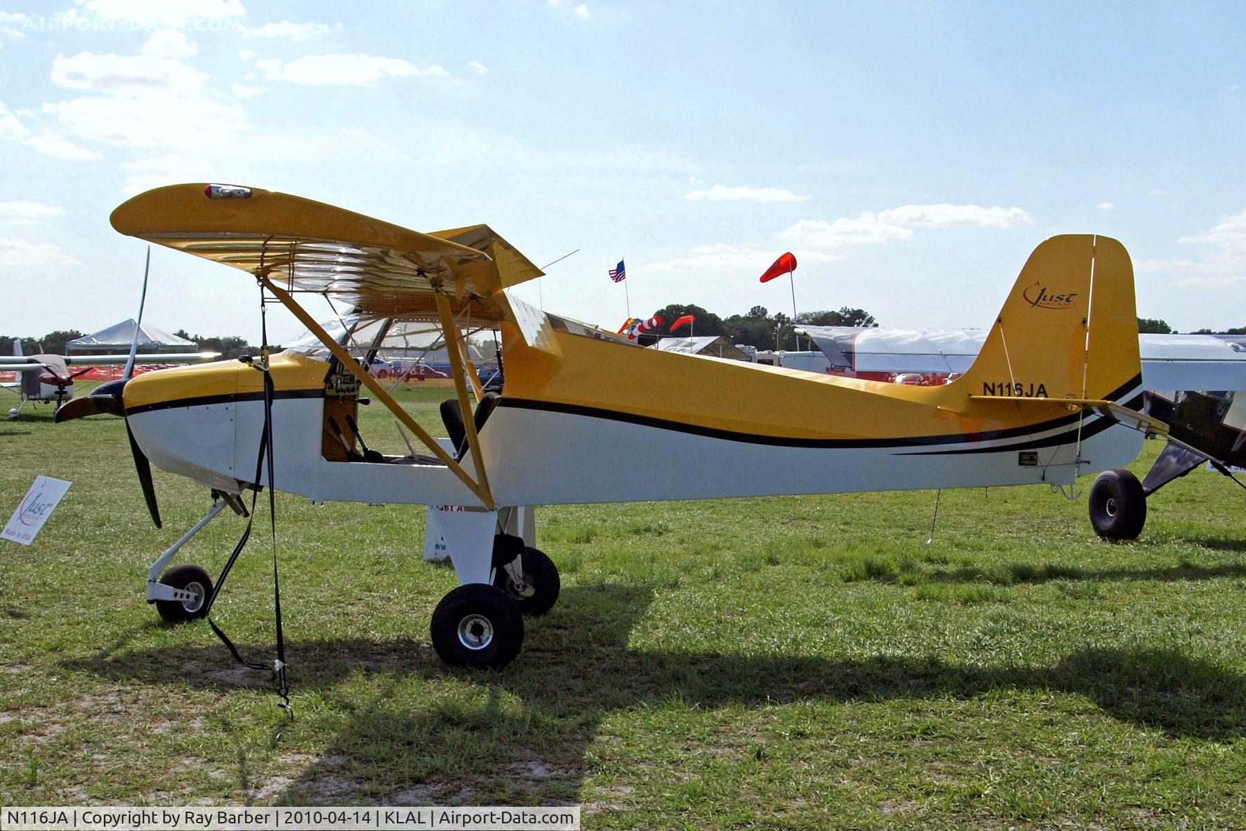 N116JA, 2003 Just Aircraft Escapade C/N JAESC0001, N116JA   Just Aircraft Escapade [JAESC0001] Lakeland-Linder~N 14/04/2010