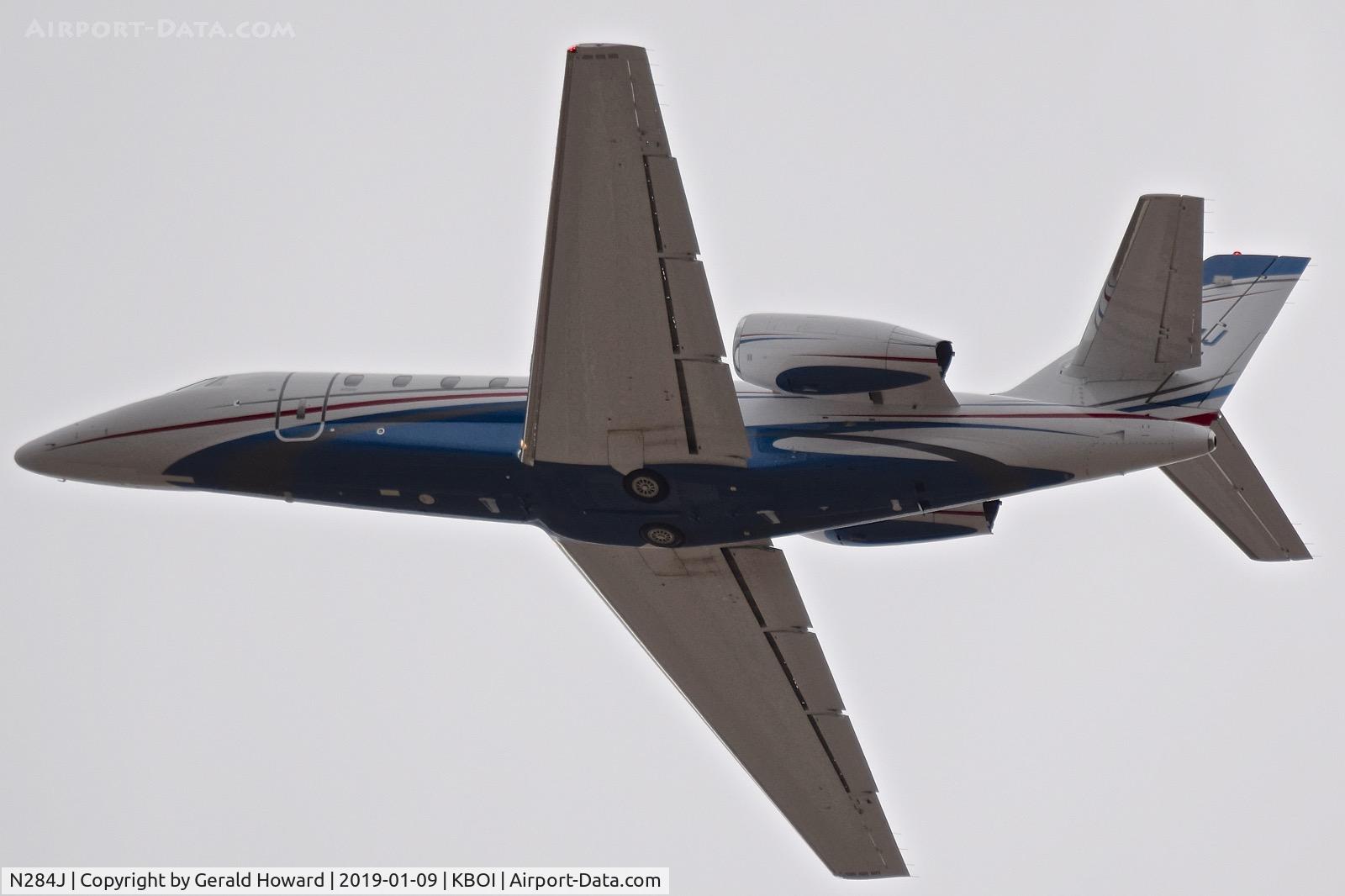 N284J, 2006 Cessna 680 Citation Sovereign C/N 680-0105, Departing BOI.