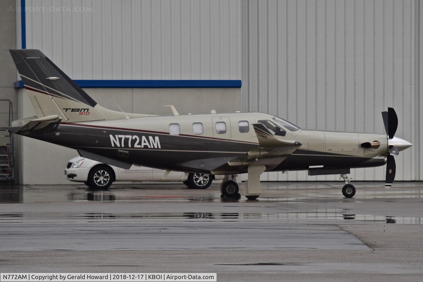 N772AM, 2018 Socata TBM-700 C/N 1224, Parked on the north GA ramp.