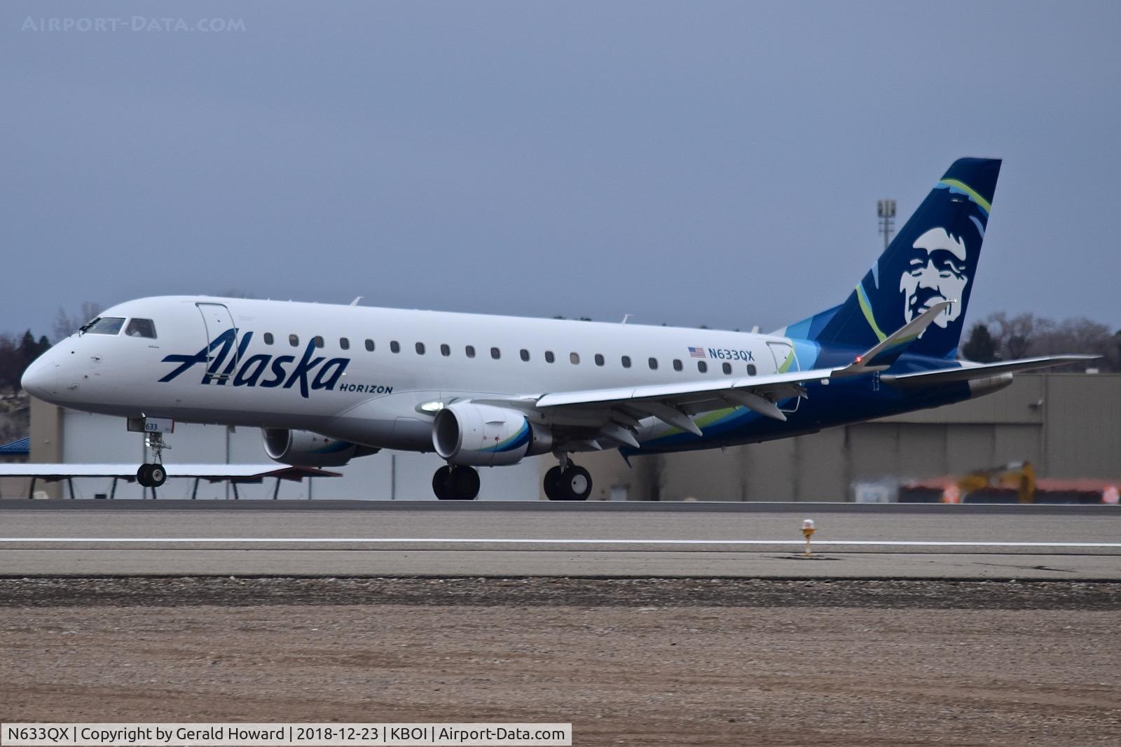 N633QX, 2018 Embraer 175LR (ERJ-170-200LR) C/N 17000719, Landing RWY 10L.